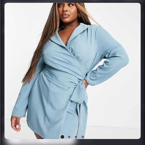 Public Desire Light Blue wrap dress